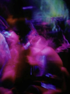 Light blur across a dancefloor